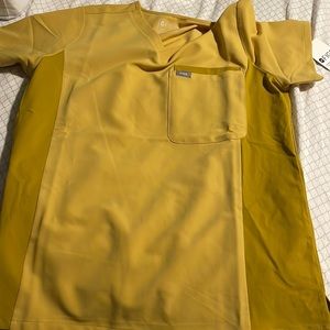 Mustard color scrub top